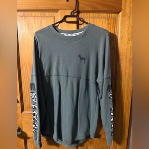 PINK Victoria's Secret Green Long Sleeve Shirt